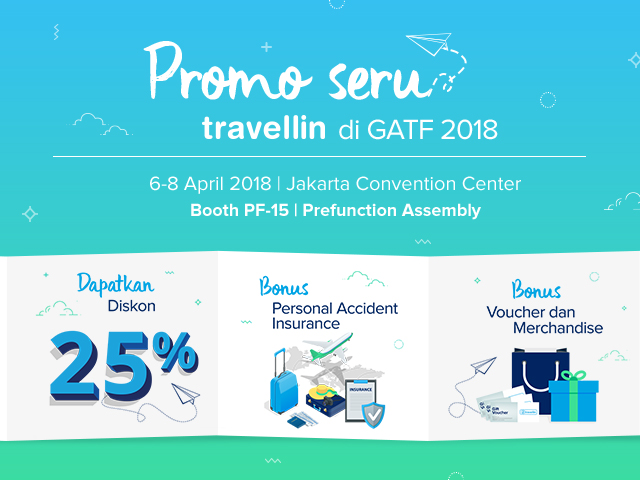 Promo 25% Travellin di Garuda Travel Fair 2018